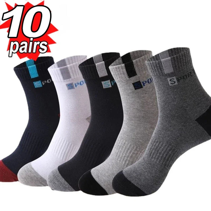 10pairs Breathable Cotton Sports socks